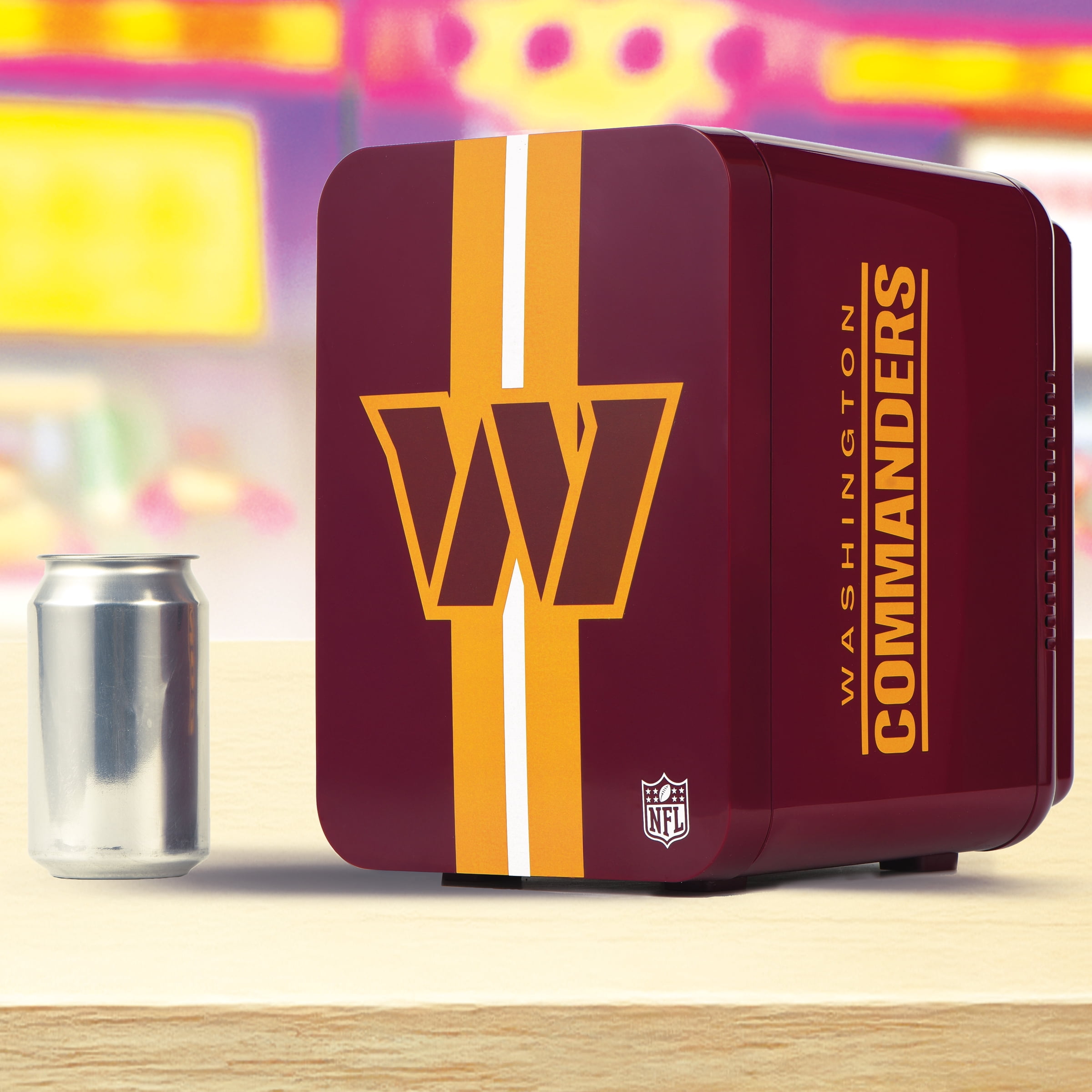 NFL Washington Commanders Mini Fridge, Burgundy, 4L, 6 Cans