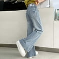 thumbnail image 6 of Kids Girls Jeans Elastic Waist Wide Leg Jeans Teen Girl Clothes Justice Girls Clothing, 6 of 9