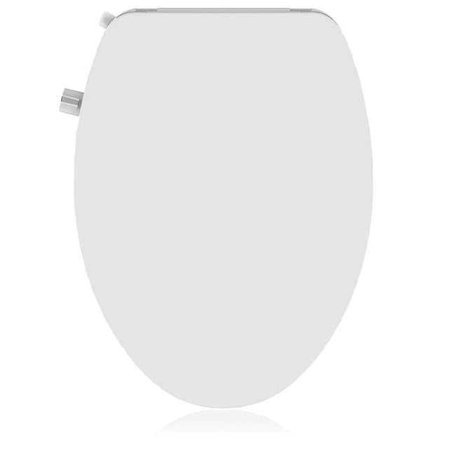 Siège de Toilette Bidet Allongé Autonettoyant de 19 Pouces - Buses Doubles avec Pression de Pulvérisation et Position Réglables