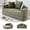 Green, variant on Arouseden 67" Round Convertible Sofa Bed,Boneless Corduroy Sofa Bed with 3 Pillows,Loveseat Sofa,Upholstered Couch for Bedroom and Living Room(White / Beige )