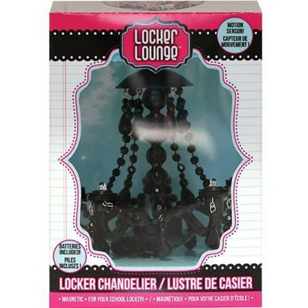 - Locker Lounge Mini Battery Powered Light Up Magnetic Locker Chandelier, Black