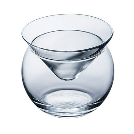 

NUOLUX 1pc High Borosilicate Glass Cocktail Cup Round Ball Cocktail Glass (Transparent)