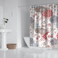 thumbnail image 2 of Pioneer Flower Floral Print Pattern Shower Curtain 72"x84", Bathroom Decorative Shower Curtain Set with 12 Hooks, Waterproof Washable, 2 of 6