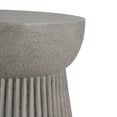 thumbnail image 5 of Light Gray Lightweight Concrete Side Table with Hourglass Design 15" x 15" x 16.75" Outdoor Accent Table for Patio Balcony and Garden No Assembly Required, 5 of 10