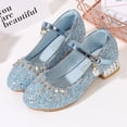 thumbnail image 2 of Crystal Slippers Cinderella Party Wedding Sequined Princess Leather Shoes, 2 of 5