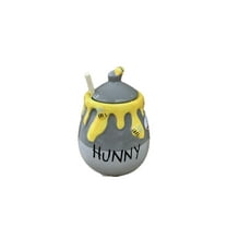 Zrike Brands Winnie the Pooh Ceramic Honey Pot, Hunny Jar with Stirrer