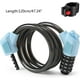 thumbnail image 2 of 5digit combination cable lock for bicycles, mountain bikes, security blue bike lock, 2 of 5