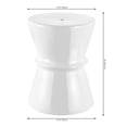 thumbnail image 3 of SAFAVIEH Savello 18" Modern Solid Ceramic Garden Stool, White, 3 of 8