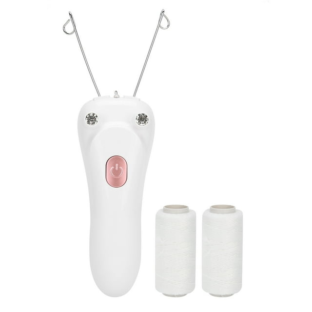 Facial Cabello de Rosca, Carga USB de Diseño Humanizado de Algodón Epilator de Hilos, Mejillas de Labios Livianas Portátiles para Mujeres mentón