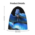 thumbnail image 4 of Honeii Blue Viper Snake Print Kids Knit Beanie Watch Hat ,Knit Cap for Boys and Girls, 4 of 7