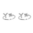 thumbnail image 3 of Anillo abierto con letras mayúsculas Minnieouse para mujer Letra Y 2piezas, 3 of 6