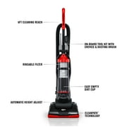 Dirt Devil Bagless Upright Vacuum, Endura Lite Compact, Powerful Pick-ups, Multisurface, with CleanPath Technology, Extension Wand, Crevice Tool & Dusting Brush, and Easy Empty Dirt Cup, UD20121, Red