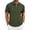 BF32_Army Green, variant on Lumtrix Mens Quarter Zip Polo Shirts Casual Summer Knit Textured Short Sleeve Tops Beach Vacation Stretchy Golf Shirts Navy 3XL