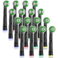 thumbnail image 1 of Shiyou Têtes de Brosse à Dents de Rechange Compatibles avec Brosse à Dents Électrique, 8 Sensibles+8 Précision+16 Capuchons-Noir, 1 of 4