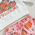 thumbnail image 6 of Okbabeha Halloween Thanksgiving Outfits Toddler Baby Girl Long Sleeve Pumpkin Shirt Sweatshirt Top+Pumpkin BellBottom Pants, 6 of 7