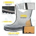 thumbnail image 5 of MCIKCC Unisex Kids Waterproof Rain Boots Rubber Boots for Toddlers Gray & Pink 6 Big Kid, 5 of 7