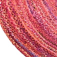 thumbnail image 3 of Unique Loom Layer Braided Chindi Rug Red/Purple 8' Round Braided Abstract Comfort Perfect For Dining Room Entryway Bed Room, 3 of 8