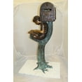 thumbnail image 5 of Nifao Boy Sitting by a Mailbox reading a book Bronze Statue – Bronze Statue, Home Decor, 16"L x 20"W x 50"H, 5 of 13