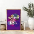 thumbnail image 2 of PixonSign Framed Wall Art Print Set Important Purple Watercolor Word Art Inspirational Motivation Typography Modern Art Chic Colorful Ultra for Living Room, Bedroom, Office - 16"x24" Natural, 2 of 5