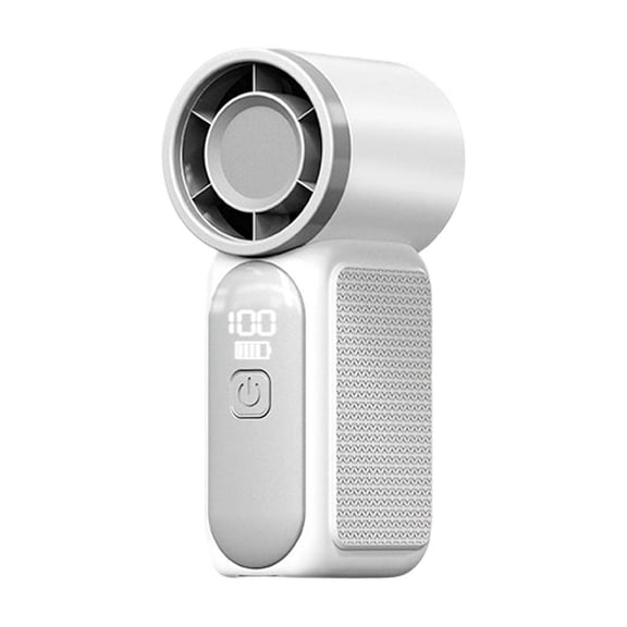 Portable Handheld Mini Fan, 6 Speeds Personal Fan with LED Display, USB Rechargeable, Mini Fan for Makeup, Travel, Outdoor,White