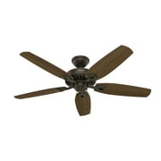 Hunter - Builder Indoor Ceiling Fan, 52-inch, New Bronze, Traditional-style, 3-speed WhisperWind Motor, 53242, for living rooms, bedrooms, home offices, kitchens