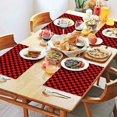 thumbnail image 2 of Red and Black Checkered Pattern Summer Placemats Table Placemats Set Of 4-Linen Kitchen Washable Placemats Table Mats 11.8"x17.7" Non-Slip Heat Resistant, 2 of 6