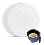 YQL 200PCS 7 inch Air Fryer Liner,Parchment Paper for Air Fryer Precut Perforated Parchment Paper Bamboo Steaming Paper for Steaming Basket and More