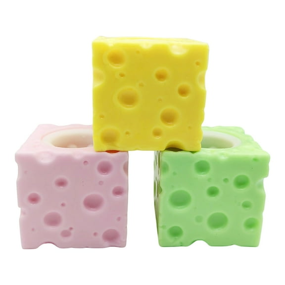 3Pcs Easter Taba Squishy Cheese Rabbit Set - Cute Sensory Fidget Toys for Stress Relief, Perfect Classroom Prize & Party Favor Gift