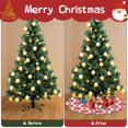 thumbnail image 4 of 30 Inch Christmas Tree Skirt – Velvet Plush Tree Mat, Soft Thickened Polyester with Red Ties, Single-Sided Printing, Available in 30in/36in/48in, Perfect for Holiday Xmas Tree Decoration, 4 of 7