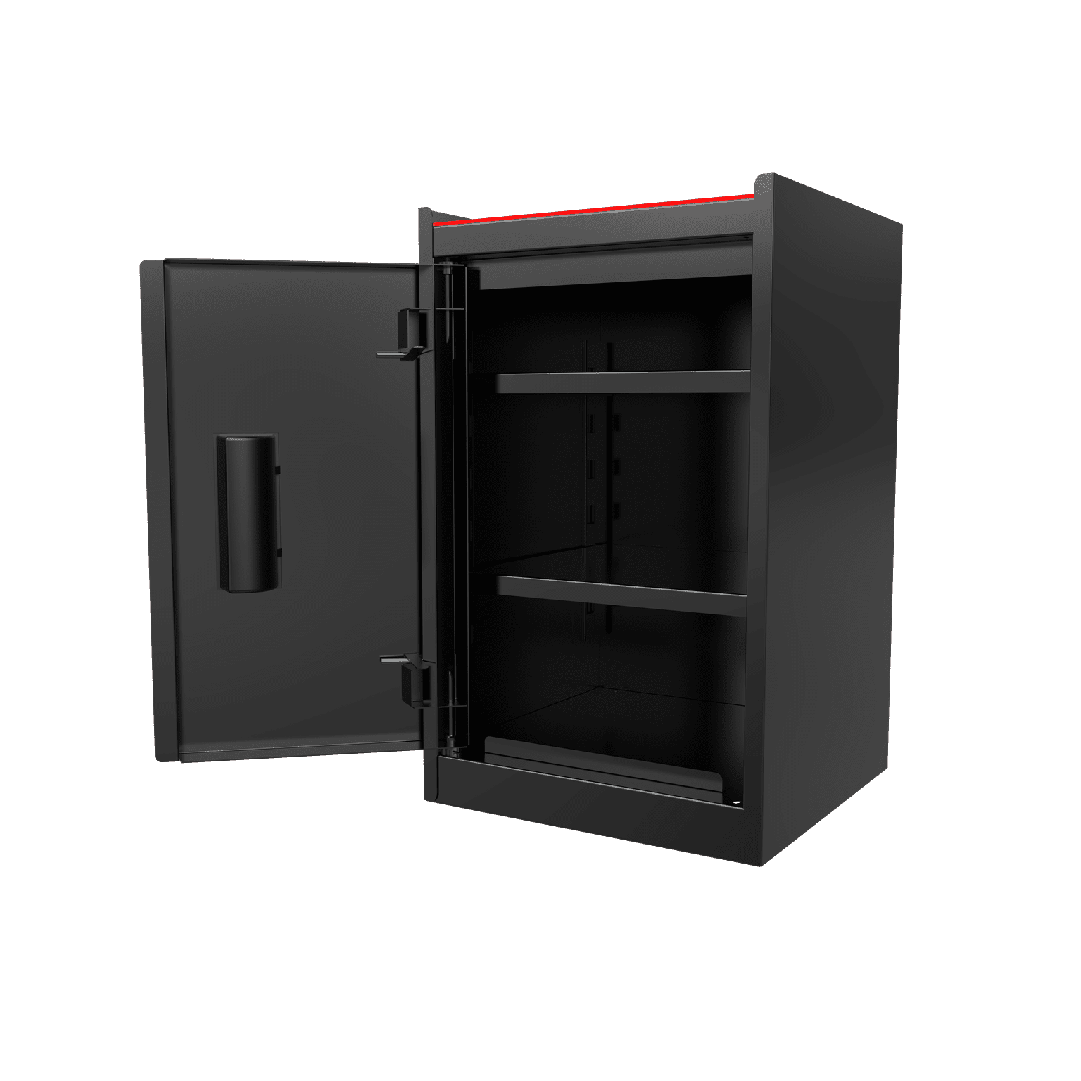 Hyper Tough Steel Mini Side Locker Cabinet, 2 Shelves, Black