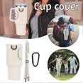 thumbnail image 3 of Funda aislante para vaso de 40 oz con gancho, impermeable, portátil, para acampar, color negro, 3 of 5