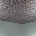 thumbnail image 2 of FASÄDE Traditional Style/Pattern 2 Decorative Vinyl 2ft x 2ft Lay in Ceiling Panel in Crosshatch Silver (5 Pack), 2 of 5