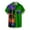Green, variant on JURANMO Men's Short Sleeve Shirts Casual Button Down Hawaiian Shirts 2024 Trendy Summer Color Block Shirts Beach Vacation Print Shirts with Pocket Today's Deals White L