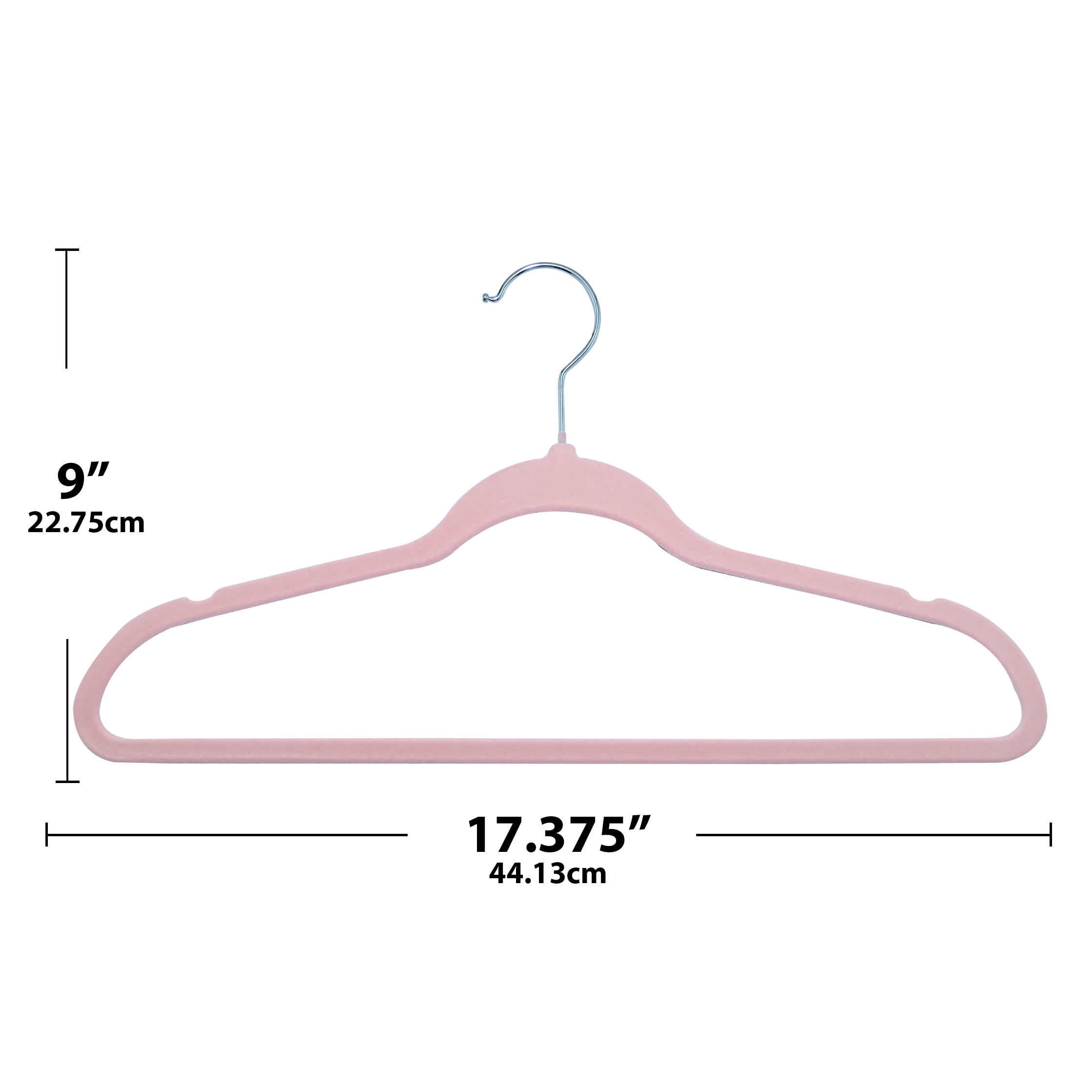 ClosetSelect Velvet Hangers, Pink 50 Count