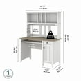 thumbnail image 6 of Bush Furniture Salinas 48” Computer Desk & Hutch with Storage, Shiplap Gray & White, 6 of 7