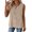 Khaki, variant on Women's Henley Neck Vest, Casual Loose Fit Sleeveless Top with Lace and Embroidery Detail, Solid Color Blouse for Spring Summer Fashion and Vacation Outfits-Black