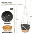 thumbnail image 5 of QCQHDU 2 Pack 10 inch Plastic Black Hanging Planters with 3 Hooks, Hanging Plant Pot Basket with Drainage Hole for Garden Home, 5 of 6