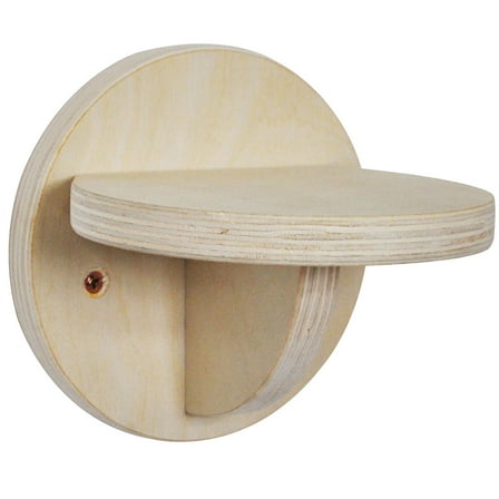 LULULION Wooden Corner Cat Shelf for Home Khaki Color Durable Multipurpose Pet Accessory with Sound Workmanship