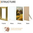 thumbnail image 3 of CozyNestFinds  8x10 Picture Frame with Real Glass, Ornate Vintage 8 x 10 Photo Frames for Wall Decor or Tabletop Display, Gold, 2 Pack, 3 of 5