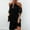 Black, variant on Ichaunyi Summer Dresses Women Lace Short Sleeve O-Neck Halter Solid Long Dresses Loose Dress