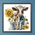 thumbnail image 1 of Pintura de diamante 5D DIY Taladro redondo completo Vaca Decoración del hogar Arte Artesanía (QQ898) JShteea  El nuevo, 1 of 9
