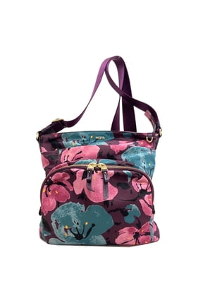 Pre-Owned TUMI Flower Pattern Shoulder Bag, Nylon Material, Women's
