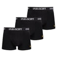 thumbnail image 1 of LYLE&SCOTT Bóxers para hombre, paquete de 3 - Barclay Core Trunks, algodón elástico Negro M (Medium), 1 of 3