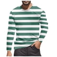 thumbnail image 2 of Mens Casual Striped T-Shirts Crew Neck Long Sleeve Tops Classic Breton Striped Tees for Daily Wear, 2 of 9