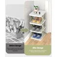 thumbnail image 4 of Slim 5 Shoe Cabinet, 5 Tier Vertical Shoe Rack, Shoe Organizer, Sturdy Shoe Rack, Green, 4 of 5