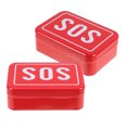 thumbnail image 2 of Miangastore Durable Metal Construction Sos Survival Box Red 2Pack 3.73X2.55X1.18In, 2 of 9