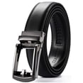 thumbnail image 1 of Cinturón de Piel Ajustable para Niños CHAOREN con Sistema de Carraca, Negro, 1 of 6