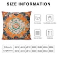 thumbnail image 5 of Acheng  Boho Pillow Covers Square  Orange Blue Throw Pillow Covers Carpet Pattern Decorative Pillowcase Ethnic Design Farmhouse Cushion Case for Sofa Couch Outdoor Decor White, 5 of 5