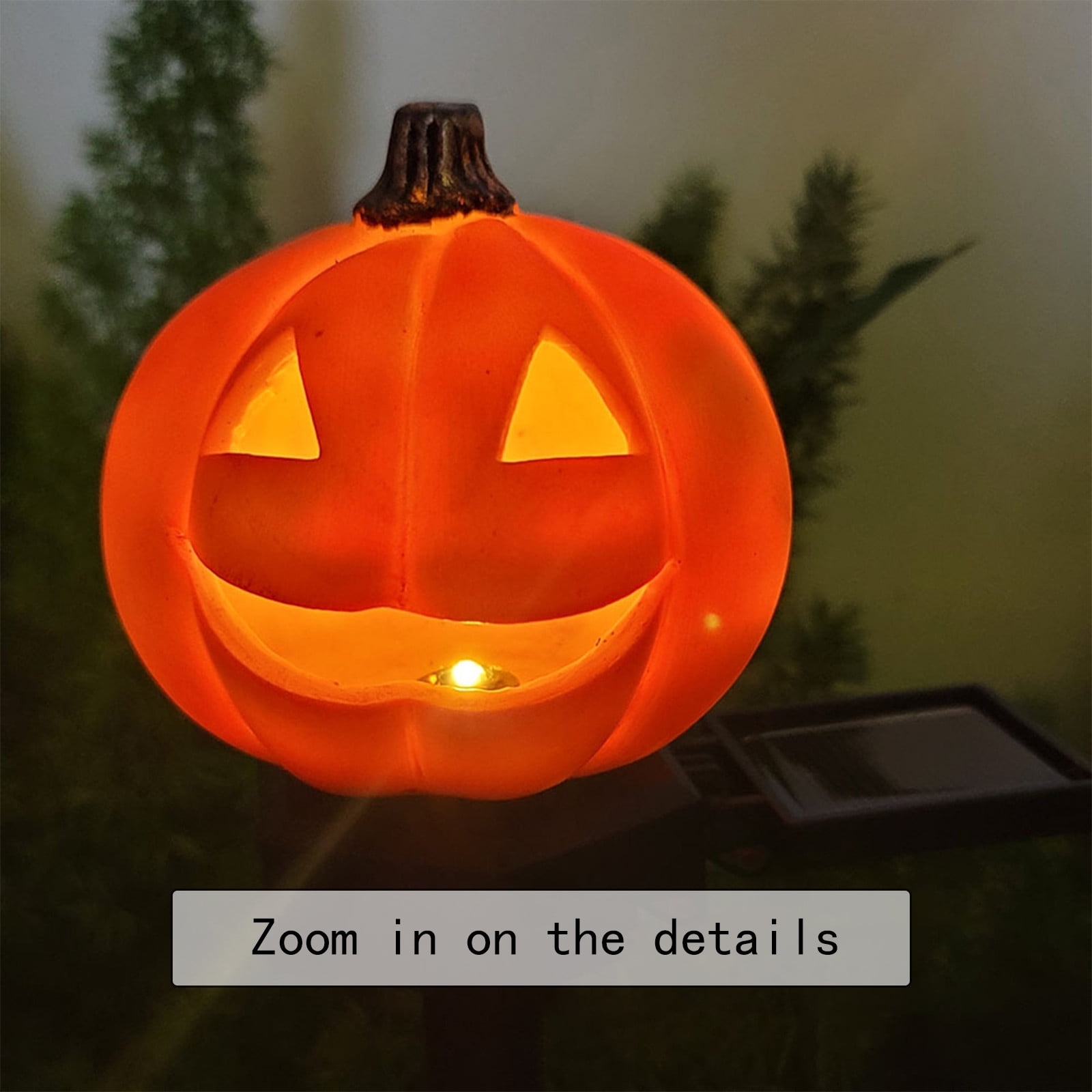 FEOLGEHLY Outdoor Halloween Decorations, Halloween Pumpkin Solar Pathway Light, Waterproof Jack O Lantern Garden Stake Lights for Outside Yard Lawn Walkway Balcony Front Porch Decor