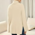 thumbnail image 6 of TUWABEII Oversized Sweaters for Women Turtleneck Solid Color Open Long Sleeve Ribbed Sweater Woman, 6 of 6
